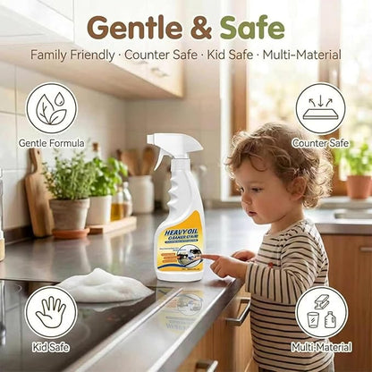 Multi-purpose Heavy Grime Duty Cleaner, Multi-purpose Heavy Oil Stain Cleaner, Heavy Oil Stain Cleaner Kitchen, Kitchen Degreaser Spray, For Range Hood, Oven, Pots and Cabinet (2pcs)