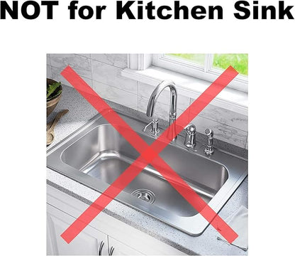 2 Pack - 2.25" Top / 1" Basket- Black Sink Strainer Bathroom, Utility, Slop, Laundry, RV and Lavatory Sink Drain Strainer Hair Catcher. Stainless Steel with Black Electroplated Coating