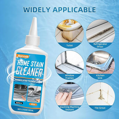 Household Stain Remover Gel, Effective Home Cleaner, Washing Machine Cleaner for Washing Machine Strips, Kitchen Sinks, Tiles, Grout, Bathroom, Refrigerator Strips