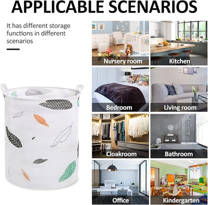 Collapsible Laundry Basket in Bedroom Waterproof Laundry Hamper in Bathroom Large Laundry Bag in College Dormitory Cloakroom Livingroom Nursery Organizer Toy Bin Autumn leaf-007