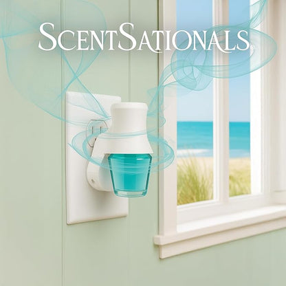 ScentSationals Linen Sea Breeze Fragrance Oil Plug In Air Freshener Refills 3-Pack - Works with Scentsationals Wall Plugs, Long-Lasting Home Fragrance, 0.8 fl oz Each, Packaging May Vary