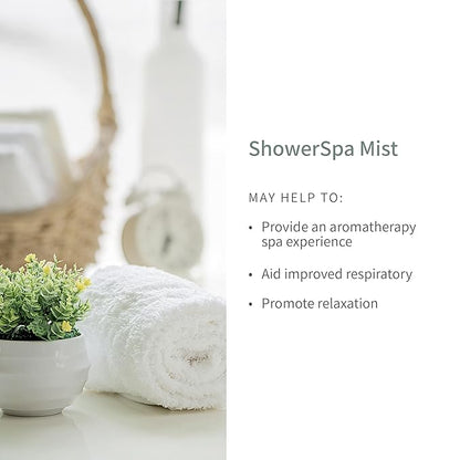 European Spa Source Eucalyptus ShowerSpa Mist Spray for Aromatherapy, At Home Spa Experience, Sinus Congestion Relief, and Tension Relief, 4 fl oz.