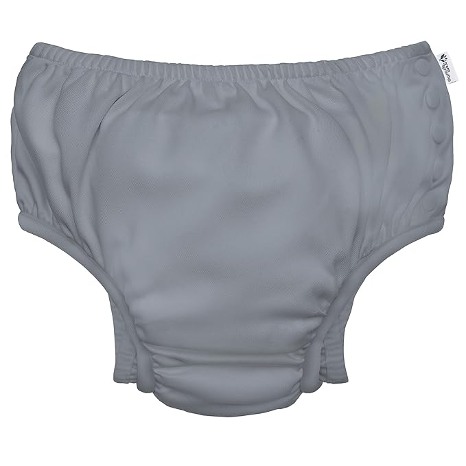 green sprouts Unisex Reusable Absorbent Baby Swim Diapers Gray 12 Months