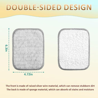 2025 New Multipurpose Wire Dishwashing Rags for Wet and Dry, Reusable Metal Scrubbing Pads Sponge Cloths, Non-Scratch Wire Dishcloth for Cleaning Kitchen Dishes, Sinks (15 Pcs)