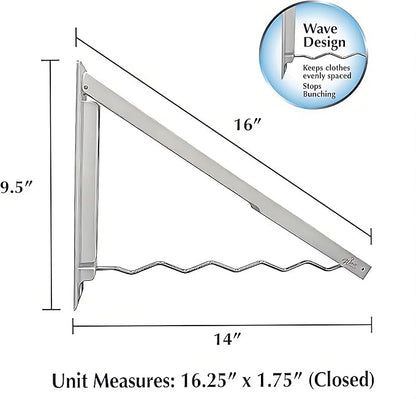 Foldable Clothes Drying RAK - Collapsible Laundry Racks for Drying Clothes with Hangers - Portable Clothes RCK Drying - Space-Saving Laundry Drying Rac Wall Drying Rack
