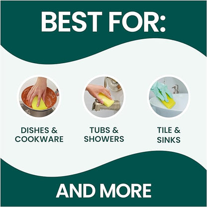 Scotch-Brite Dobie Pads, Dobie Sponge for All Purpose Cleaning of Kitchen, Bathroom, and Household, Non Scratch Dobie Cleaning Pads Safe for Non-Stick Cookware, 24 Dobie Pads