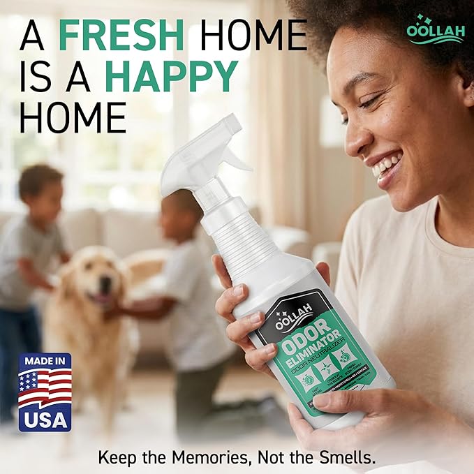 Pet Odor Eliminator for Home, Odor Eliminator Spray 32 oz, Fresh Scent Odor Neutralizer for Fabric, Carpet, Upholstery, Furniture, Bathroom & Car