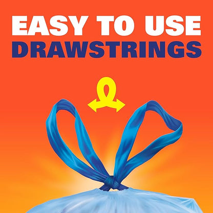 Hefty Blue Trash Bags, Blue, 30 Gallon, 36 Count
