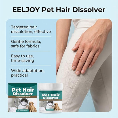 Pet Hair Dissolver - Safe Gentle Deep Cleaning Multipurpose Laundry Agent, Enzymatic Pet Friendly Fabric Care Booster | Powerful Odor Neutralizer Stain Lifter resiidue Free Hair Release treatmentt