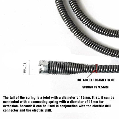 2X Spring Pipe Dredging Tools Drain Cleaner Sewer Sinks Basin Pipeline Clogged Remover Bathroom Toilet Cleaning Tools