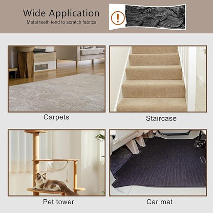 Carpet Rake for Pet Hair Removal, Pet Hair Removal Tool Set of 2, 56” Long Handle Carpet Pet Hair Removal Carpet Scraper Dog Cat Hair Remover for Sofa, Couch, Car, Rug,Stairs