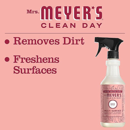 Mrs. Meyer's All-Purpose Cleaner Spray, Rose, 16 Fl oz (Pack of 5)