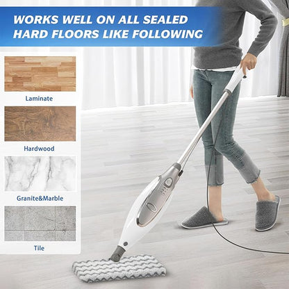4 Pack Steam Mop Replacement Pads, Microfiber Steam Mop Pads with Scrub Strips, Compatible with Shark Steam Pocket Mop S3500 Series (S3501, S3601, S3901), Washable Pads for Sealed Hard Floors