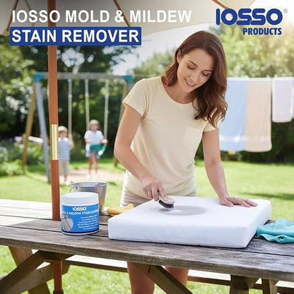 Iosso Mold & Mildew Stain Remover – Color Safe for Awnings, Tents & Boats – Concentrated Formula Makes 3 Gallons – Biodegradable, Non-Chlorine Fabric Cleaner