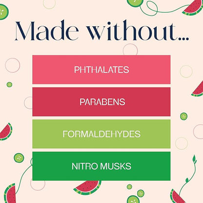 Glade PlugIns Refills Air Freshener Starter Kit, Watermelon & Cucumber, Scented and Essential Oils for Home and Bathroom, 0.67 Fl Oz, 1 Warmer + 2 Refills