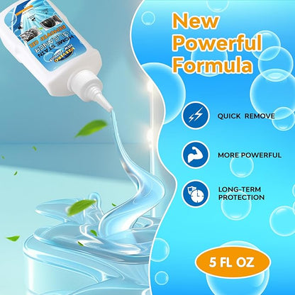 Mold Stain Remover Gel, Washing Machine Cleaner for Front Loader Washer Gasket Rubber Seal Home Stain Removal Gel for Grout, Caulk, Refrigerator, Shower, Bathtub, Bathroom Cleaning Solution (5 Fl Oz)