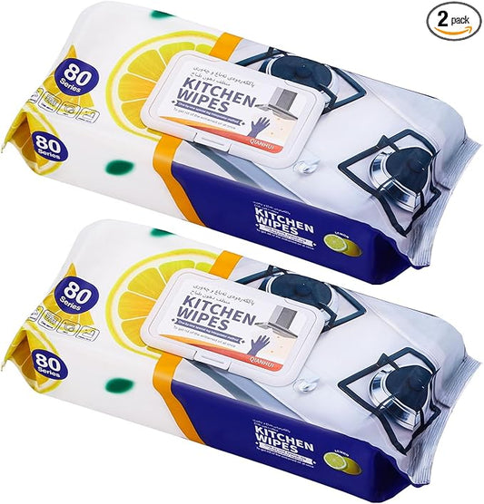 Kitchen Cleaning Wipes Dryer Airfryer Cleaner for Microwave, Air Fryers,Cooktops,Appliance Kitchen Cleaning Cloths Professional Grade Heavy-Duty Cleaning Stove Cleaner Lys (160 Total Wipes)