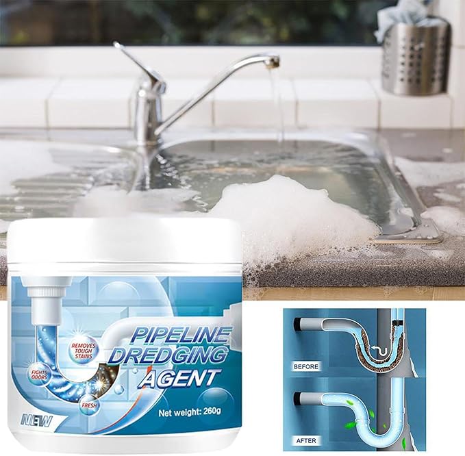 Pipeline Dredging Agent, Sink Drain Hair Clog Remover Cleaner, Bathroom Shower Pipeline Dredging Agent, Toilet Unclogger Heavy Duty, Drain Opener for Kitchen