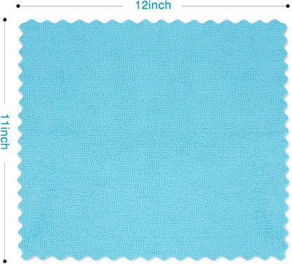Orighty Cleaning Cloths 12x12 inch, Pack of 24, Highly Absorbent Microfiber Cleaning Supplies, Lint Free Cloths for Multiple-use, Powerful Cleaning Rags for House, Kitchen, Car Care (Blue)