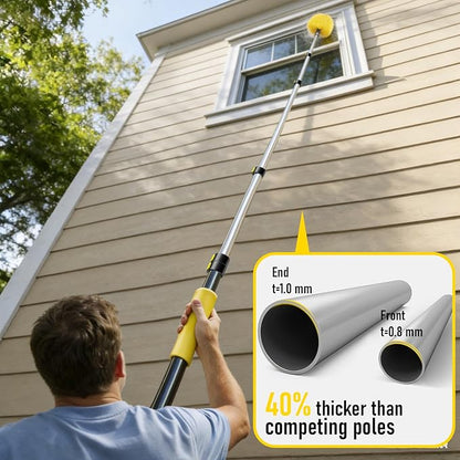 30 Foot High Ceiling Duster Kits with 4.7-24ft Heavy Duty Extension Pole, High Reach Duster for Cleaning,Microfiber Feather Duster,Cobweb Duster,Ceiling Fan Duster,Window Squeegee & Cleaner