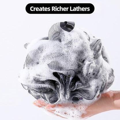 Fu Store Loofah Sponge Shower Loofahs 50g Bath Sponges Mesh Balls Body Scrubber Exfoliator Wash Back Scrubber Bathroom Men Women 4 Pack Scrubbers Cleaning Bathing Accessories