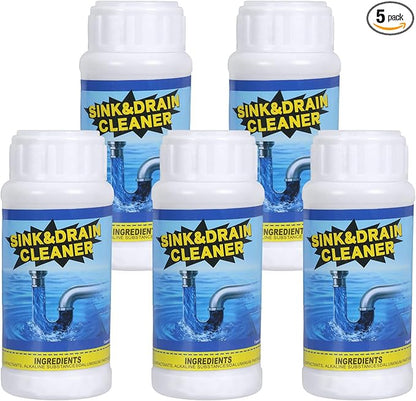 Powerful Sink Drain Cleaner - Fast Foaming Pipeline Dredging Agent for Kitchen Sink,Bathroom & Shower,Toilet Pipes (5pcs, sky blue)