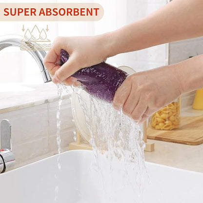 Kitinjoy 100% Cotton Waffle Weave Kitchen Hand Towels (13 X 28 Inches, Violet), 8-Pack Super Soft and Absorbent Dish Towel for Drying Dishes