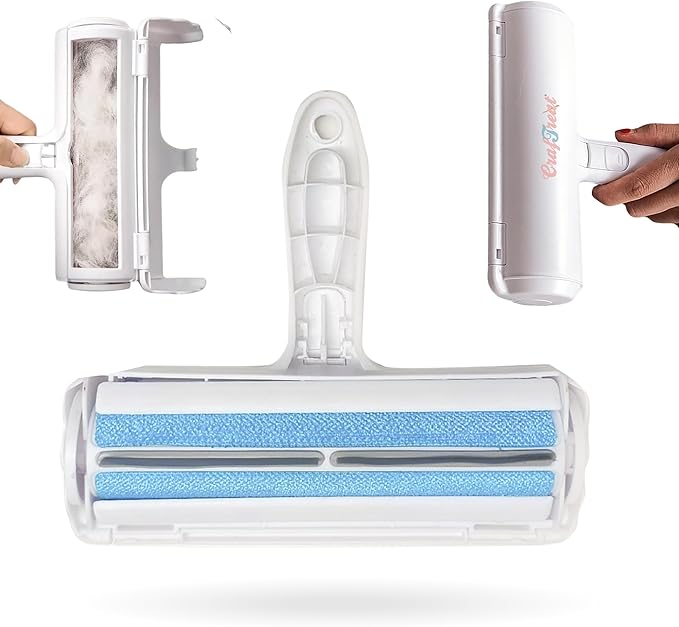 CrafTreat Reusable Pet Hair Remover Roller for Furniture & Couch, Dog and Cat Fur Removal Tool, Lint Roller for Sofa, Car Seats, Bedding & Clothes