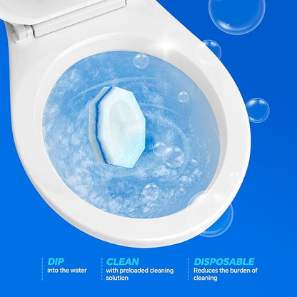 2X Cleaning Power Upgrade Formula Toilet Wand Refills, Fits for Clorox Wand,150 Count Disposable Toilet Bowl Wand Refills - No Falling Apart, Fits Most Brand Toilet Brushes for Bathroom Cleaning