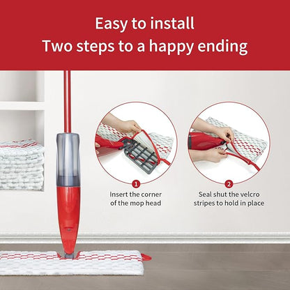 4 Pack Microfiber Spray Mop Pads Compatible with ProMist MAX Replace Head