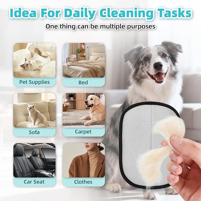 Pet Hair Removal Glove for Dogs & Cats,Resuable Five-Finger Magic Brush,2026 Newly Upgraded Electrostatic Pet Hair Remover Gloves,Pet Hair Remover Tool for Clothes, Bed,Couch, Carpet