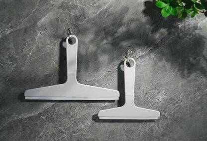 New Talent 2 PCS Shower Squeegee White, for Shower Glass, Shower Doors, Bathroom, Window and Car Glass(1 Large and 1 Small)