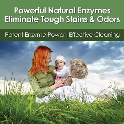 Life Miracle Enzyme Cleaner & Pet Odor Eliminator CONCENTRATE | Deep Cleaning Enzymatic Spot Remover For Dog Cat Urine, Rug, Carpet, Upholstery & Car Stains & Smells | Makes 128 oz | Made In the USA