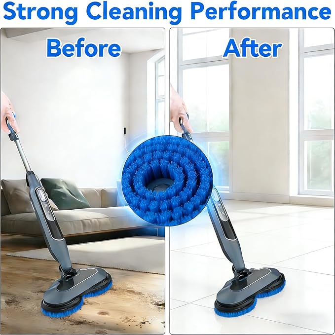 KVLZ 2-Pack - Newly Upgraded Steam Mop Replacement Brush Head, Compatible with Shark Steam Mops and Scrub Mops S8201/S8001/S7201/S7000 Series,Suitable for All Floor Types, Scratch-Free Polish (Blue)