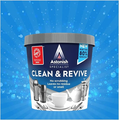 Astonish Cup Clean Stain Remover Coffee Cleaner 1 x 350g for Flasks Mugs and Cups