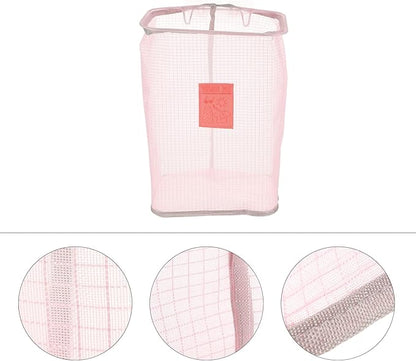 Wall-mounted Foldable Laundry Basket Nail Hook Compact Clothes Organizer for Bathroom and Home Space-saving Storage