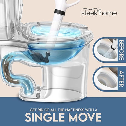 Air Plunger Drain Clog Remover By Sleek Home- High-Pressure Air Toilet Plunger & Drain Unclogger- Drain Cleaner & Hair Clog Remover Air Blaster (ABS)