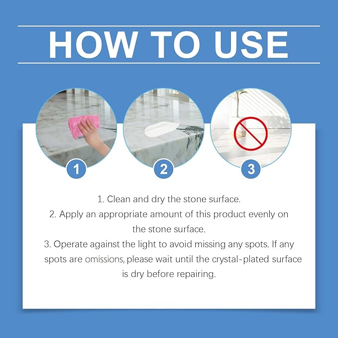 Stone Brighten Plating Agent - Marble, Quartz, Granite Cleaner & Polish, Nano Coating for Stain Removal & Surface Brightening (1Pcs)