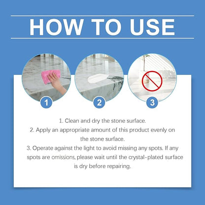 Stone Brighten Plating Agent - Marble, Quartz, Granite Cleaner & Polish, Nano Coating for Stain Removal & Surface Brightening (1Pcs)