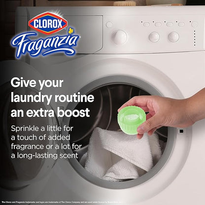 Clorox Fraganzia Laundry Scent Booster Crystals, In-Wash Fragrance Beads for Fresh-Smelling Clothes & Linens, Safe for All Fabrics & Colors, Cedarwood & Sage, 18 Oz, 2 Pack