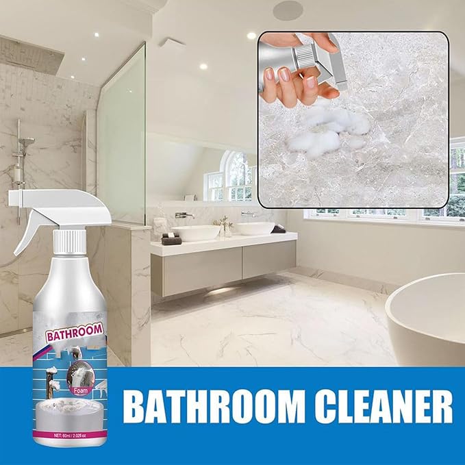 Jue Fish Bathroom Descaler, Profession Bathroom Descaler Cleaner, Bathroom Descaler Foam Cleaner, Bathroom Descaler Stubborn Stains Cleaner, Fresh Scent, 2 Ounce Bottle (1Pcs)