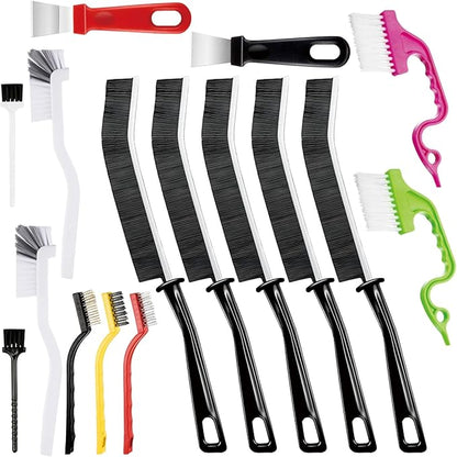 16 Pieces Crevice Cleaning Brush, Corner Brush, Screen Cleaner Brush, Cleaning Tools for Housekeeping, Garbage Disposal Cleaner Brush, Window Track Cleaning Tools, Kitchen (16 Pcs Cleaning Tool)