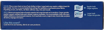 Clorox Fraganzia Fabric Softener Dryer Sheets, Wrinkle Reducing and Anti Static Laundry Dryer Sheets for Great Smelling Clothes, Softens Fabrics, Fresh Ocean Scent, 80 Count
