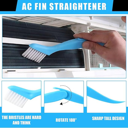 8 Pcs Air Conditioning Fin Cleaner Set HVAC Coil Cleaning Brush Condenser Fin Straightener Evaporator Coil Cleaner AC Comb Condenser Split Cleaning Kit Fridge Radiator Tool(Wood,Bamboo)
