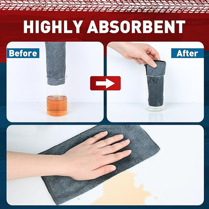 Gray Microfiber Cleaning Cloths Bulk-400 Pack, Gray Microfiber Towels for Cars, Ultra Absorbent Wash Cloths, Lint-Free Streak-Free Microfiber Towels Bulk for Cars, 12x12 inches