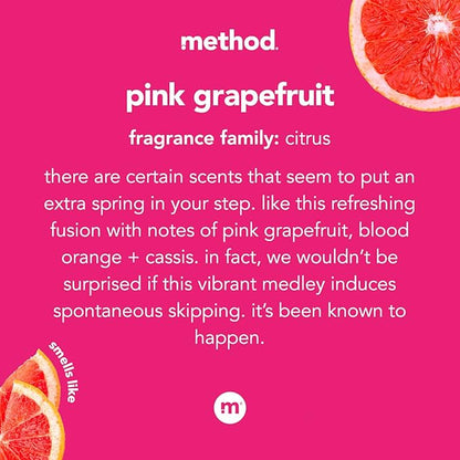 Method All-Purpose Cleaner Spray, Pink Grapefruit, Perfect for Most Counters, Tiles, Stone, and More, 28 oz Spray Bottles, (Pack of 8)