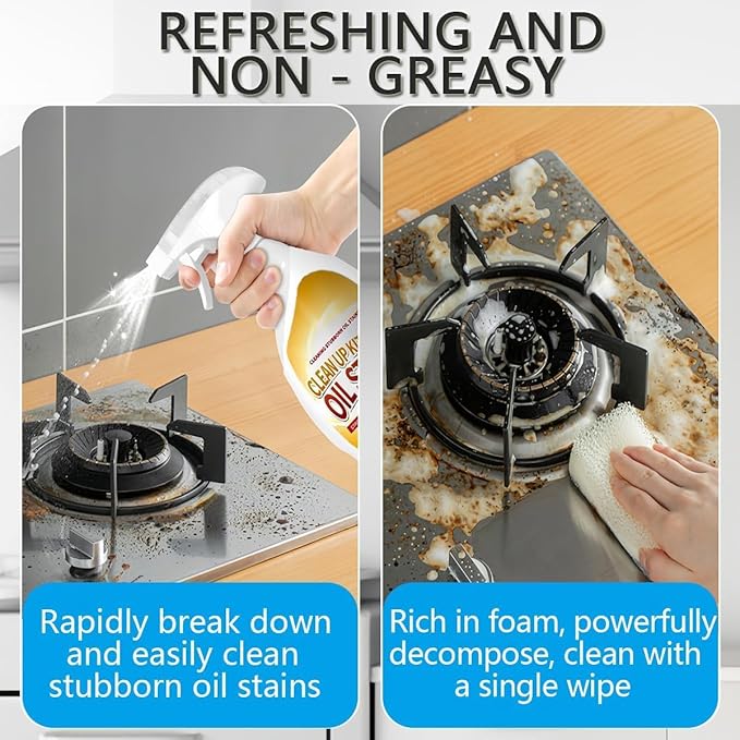 Heavy Duty Degreaser, 2026 Kitchen Heavy Duty Cleaner Spray Portable Degreasing Spray, All-Purpose Kitchen Pots and Pan Cleaner for Appliances Countertops Range Hoods (3)