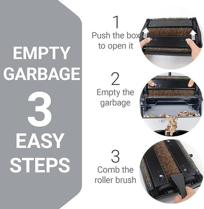 EZ SPARES Quiet Carpet Sweeper, Floor Sweeper with Horsehair Roller Brush Strong,Suitable for Carpet Cleaning Power,Bristle Sweeper,Great for House,Office,Kitchen,Carpet(Gray)