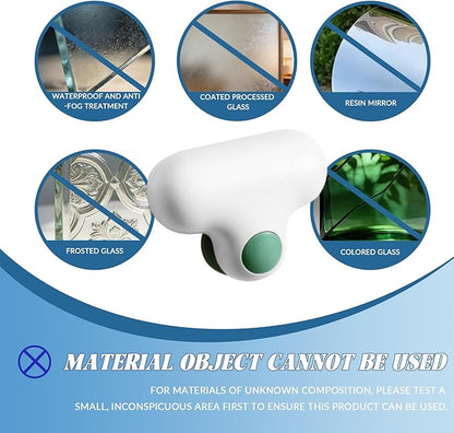 Mini Squeegee for Mirror and Car Windows, 2 in 1 Window Scrubber, Sponge Wipe, Silicone Small Squeegee, for Bathroom Mirror Makeup Mirror