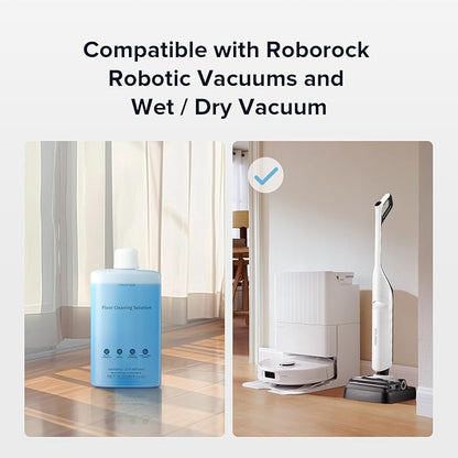 roborock Floor Cleaning Solution, Floor Cleaner for Hardwood, Compatible Robot Vacuums with Mopping and Wet and Dry Vacuum, 1L, 33.8 Fl. OZ